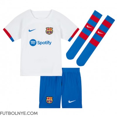 Camiseta Barcelona Frenkie de Jong #21 Visitante Equipación para niños 2023-24 manga corta (+ pantalones cortos)